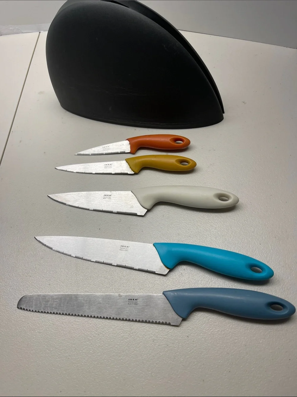 IKEA Colorful Knife Set with Black  Block